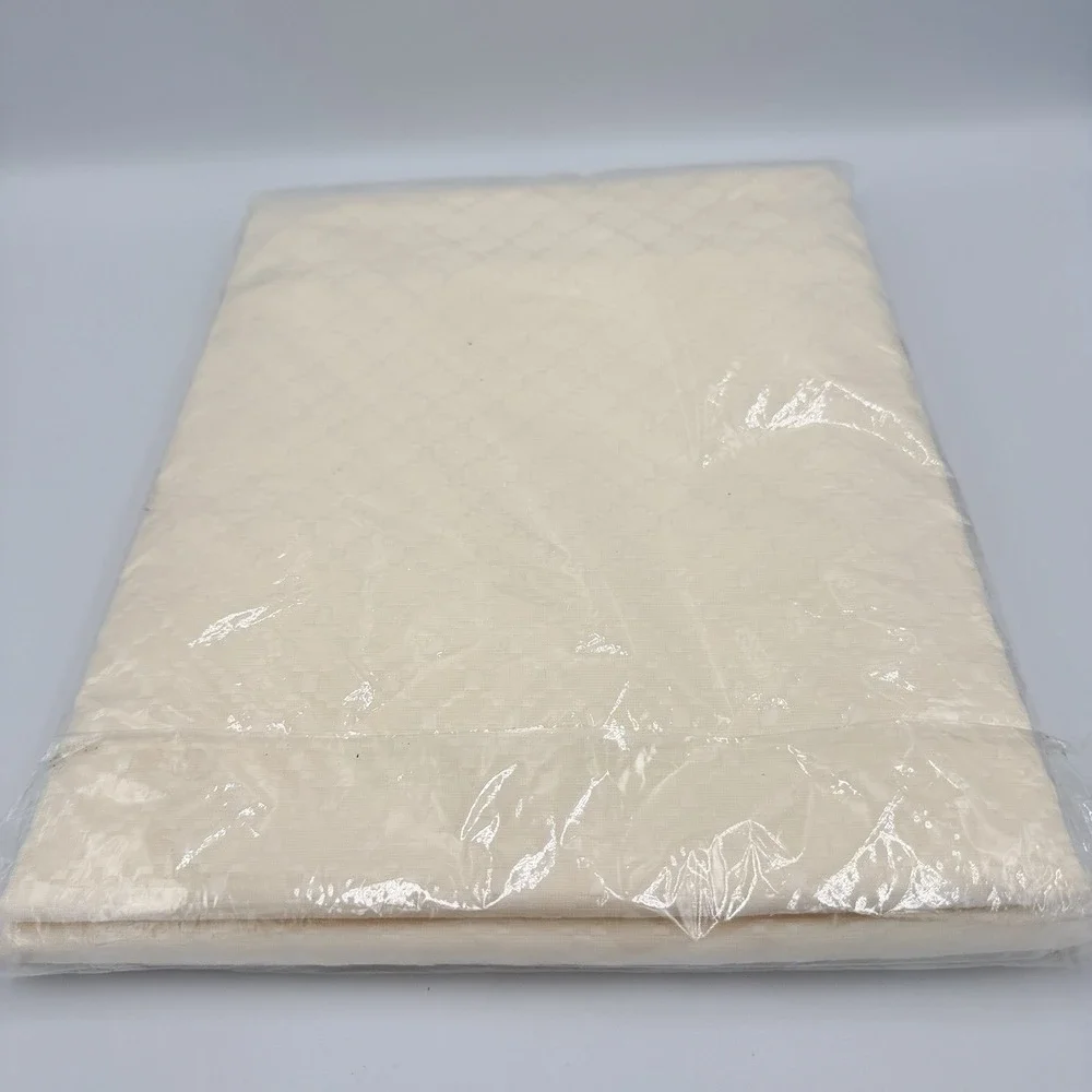 Joybest Jacquard Tablecloth 52x70 Beige Cream Rectangle Basketweave New